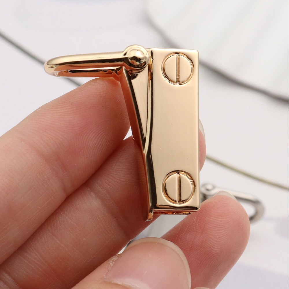 1 Pair New Metal Bag Transformation Side Clip Punch-free Not Fade DIY Hanging Chains Clipped Button Detachable Bag Connector Clip