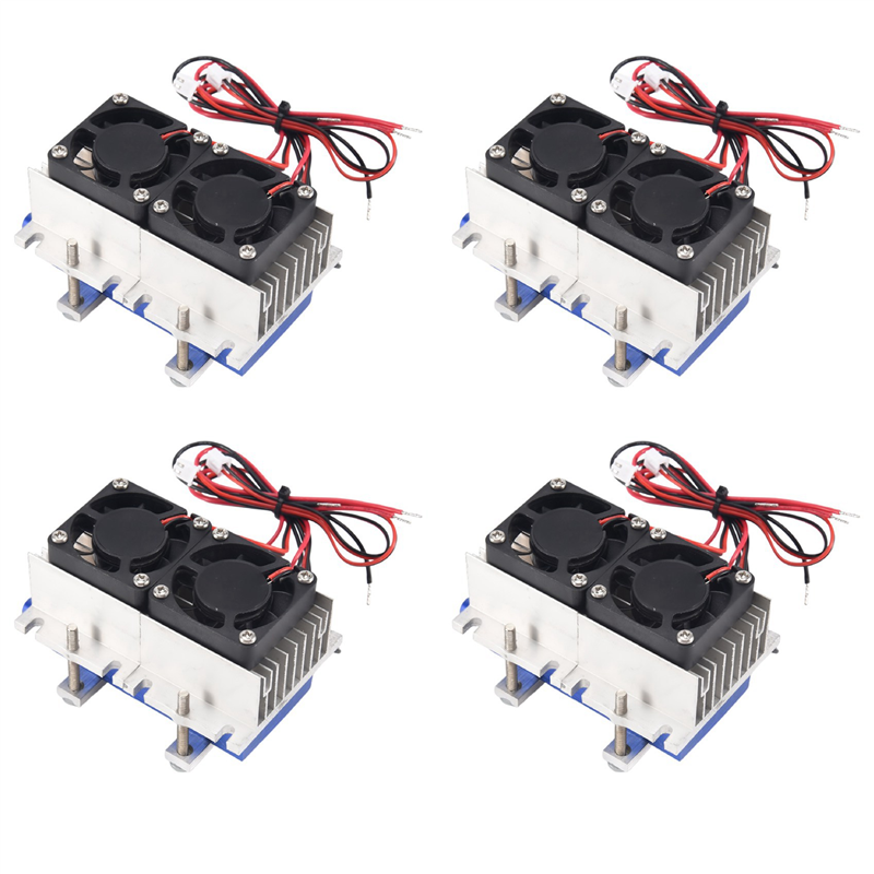 4X 144W Thermoelectric Peltier Refrigeration Cooler 12V Semiconductor Air Conditioner Cooling System DIY Kit