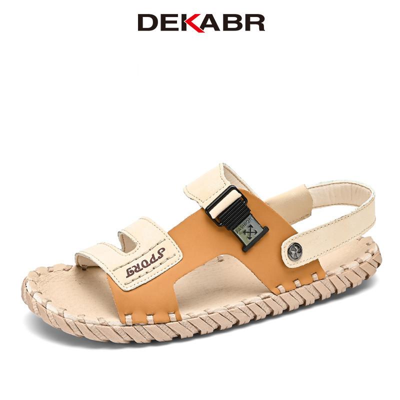 DEKABR New Big Size 38-46 Summer Trend Luxus Boy Comfortable Pu Hide Casual Men's Sandals Shoes