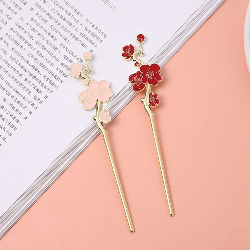 Portable Metal Plum Blossom Bookmark Plum Blossom Chinese Style Book Page Marker Book Page Pagination