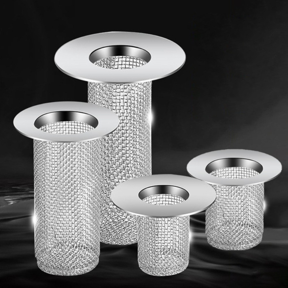 Stainless Steel Anti-clogging Kitchen Bathroom Mesh Anti-Pest Sink Strainer Hair Catcher Floor Drain Hair Trap