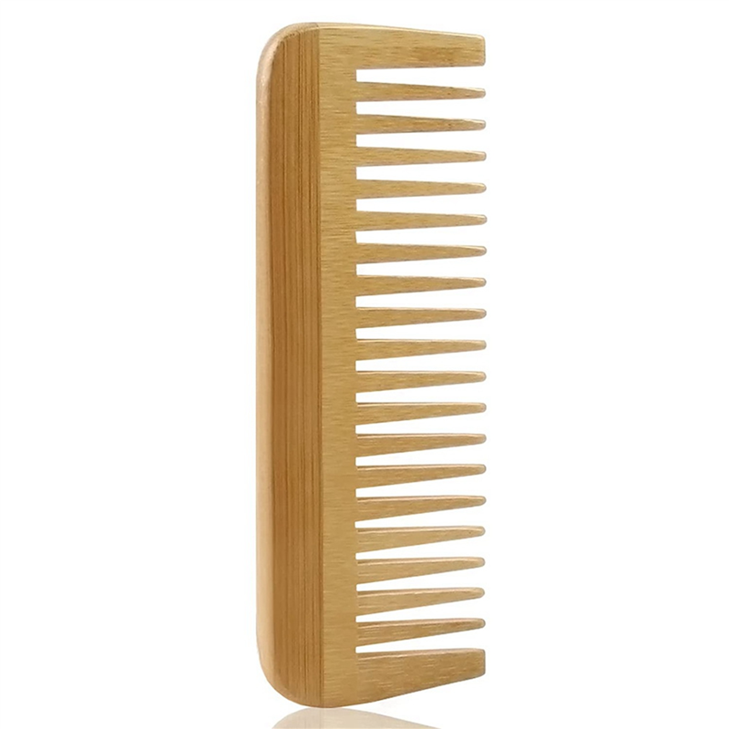 ARELENE 3X Thick Solid Wood Comb Wide Tooth Comb Portable Styling Massage Anti-Static Hair Comb Handleless Hairdressing Comb
