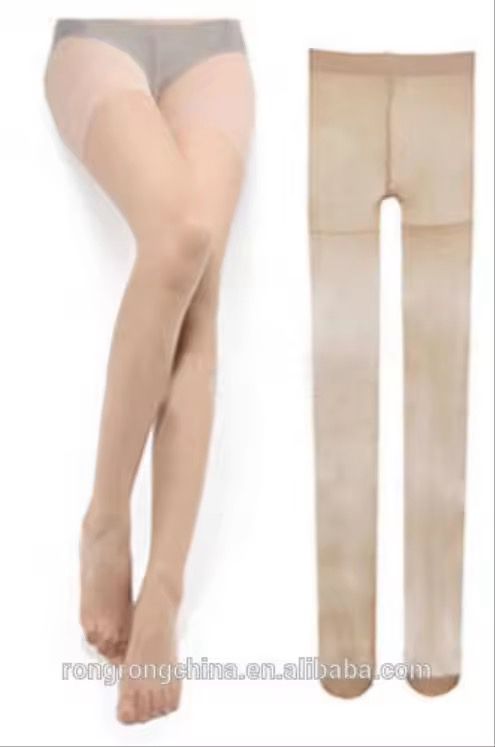Summer Custom black nude women's free size soft microfiber semi opaque solid color high waist pantyhose /thigts