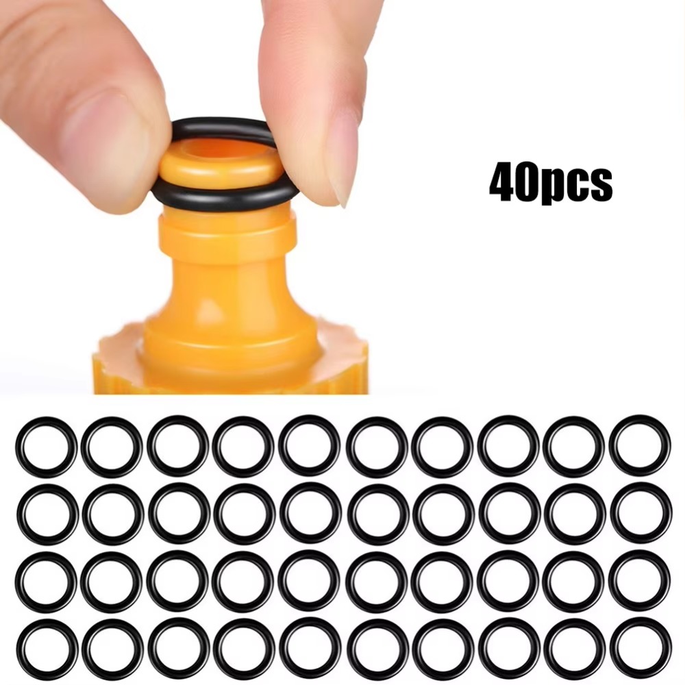 40Pcs/Set Garden Tool High Pressure O Ring Set Quick Disconnect Rubber Washer Seal Durable 1/4 M22 3/8 Seal Rings Connector Tools