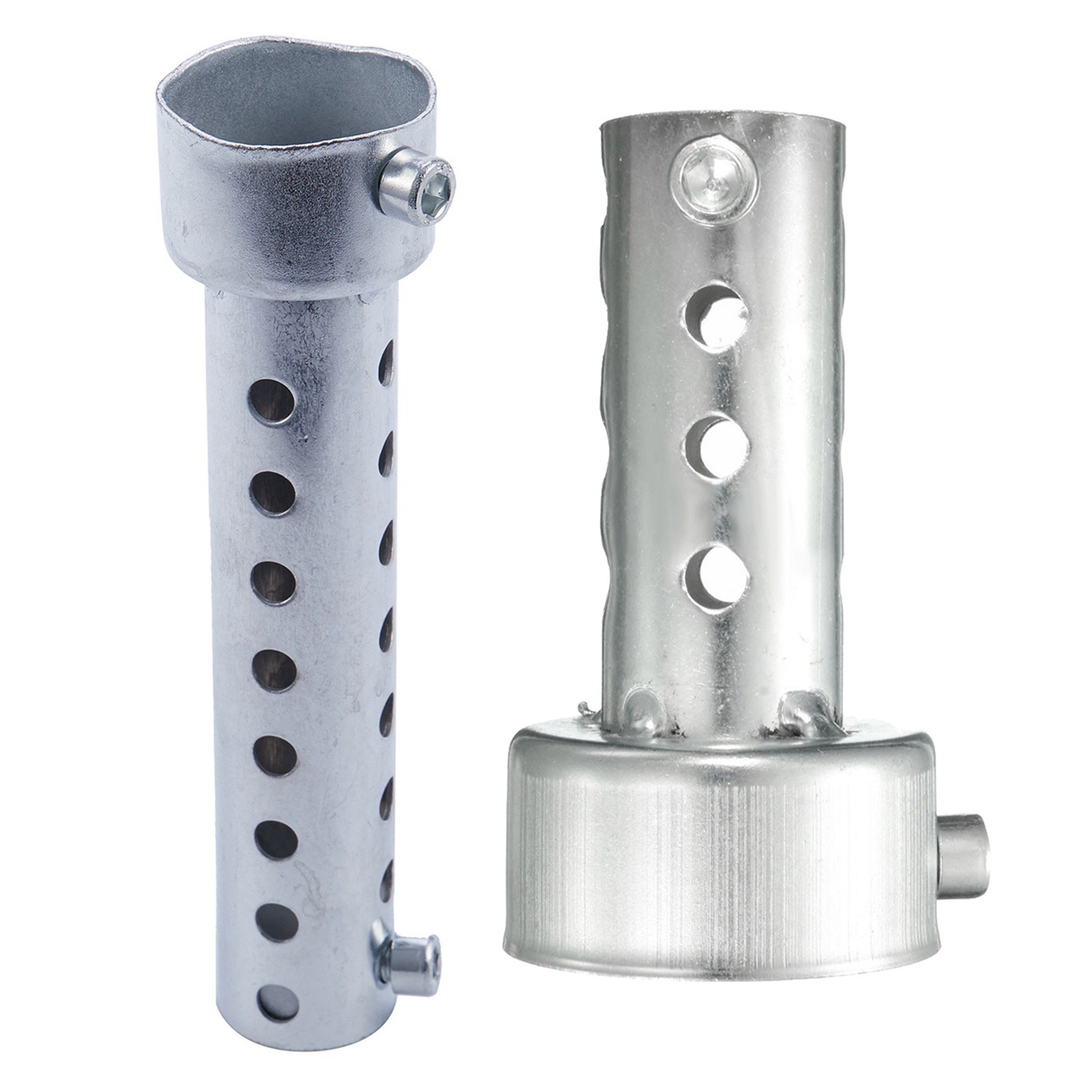 NAMUNY 2 Pcs Silver Motorcycle Exhaust Can Muffler Insert Baffle DB , 42Mm x 80Mm & 35Mm x 140Mm
