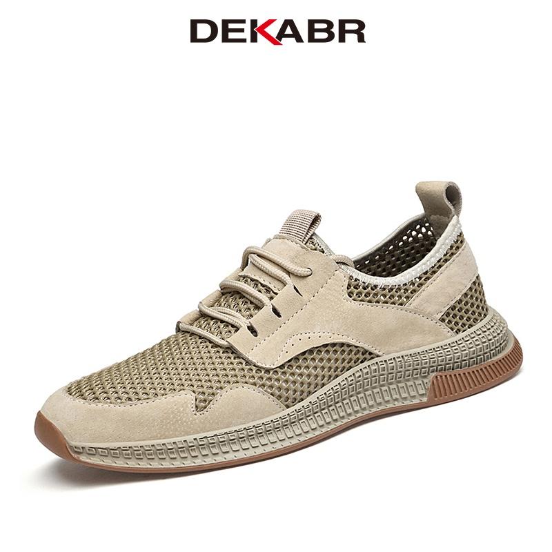 DEKABR Men's Casual Shoes Mesh Breathable New Male Comfortable Outdoor Walking Shoes Classic Men Shoes Large Size Sneakers