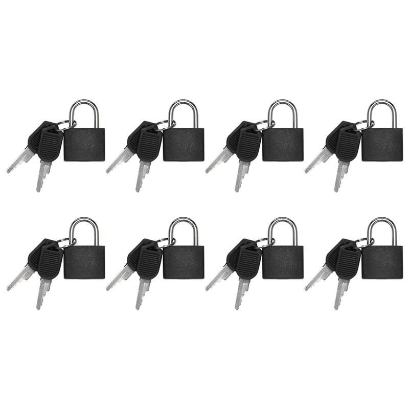 NAMUNY 8 Pack Locks Small Padlock with Key Luggage Gym Locker Lock Mini Colorful Padlock for Outdoor School Home A