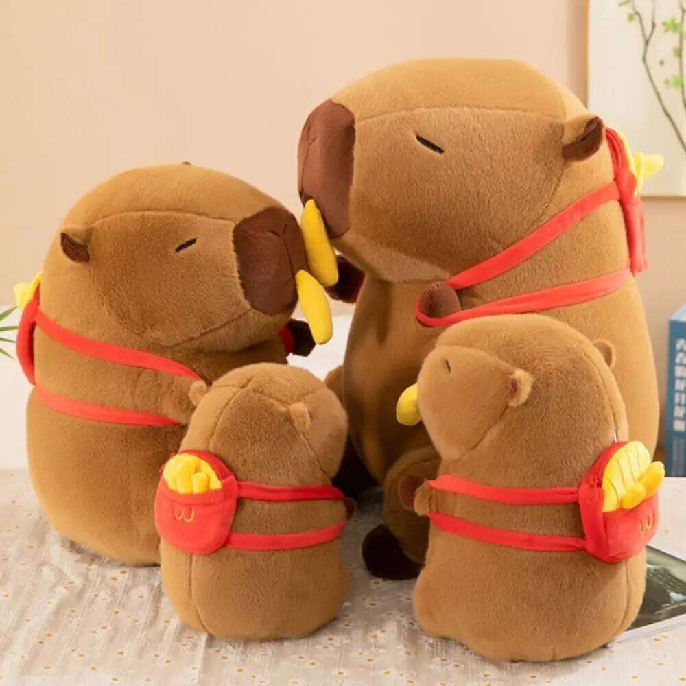 Simulation French Fries Cloth Cute Capibara Anime Fluffty Toy 30cm Soft Capybara Plush Doll