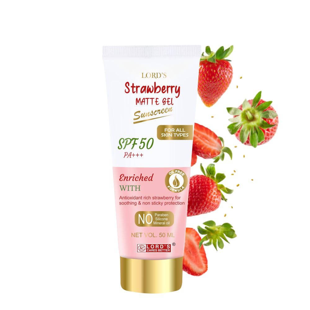 Lords Strawberry Matte Gel SPF 50 Sunscreen 50 ml