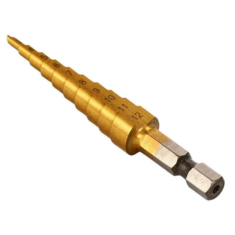 fasdaga 2X Gross Metal Countersink Steps Drills Titanium Bit Hole Size 3-12mm BI106