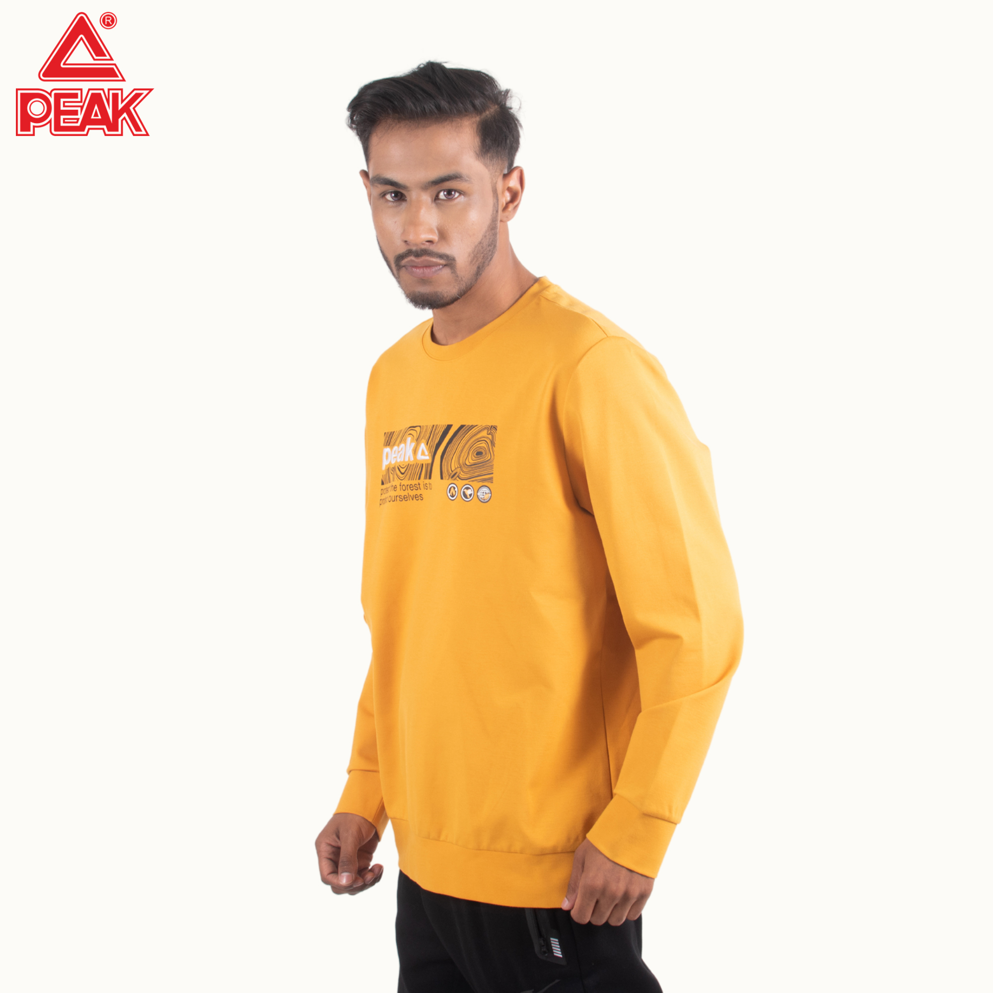 PEAK Sweatshirt Yellow for Men FW613097