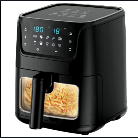 Yasuda YS-AF601 Digital Air Fryer | 6L | 1600W | LED Touch Display | Visible Window | Oil-Free Cooking | 1 Year Warranty