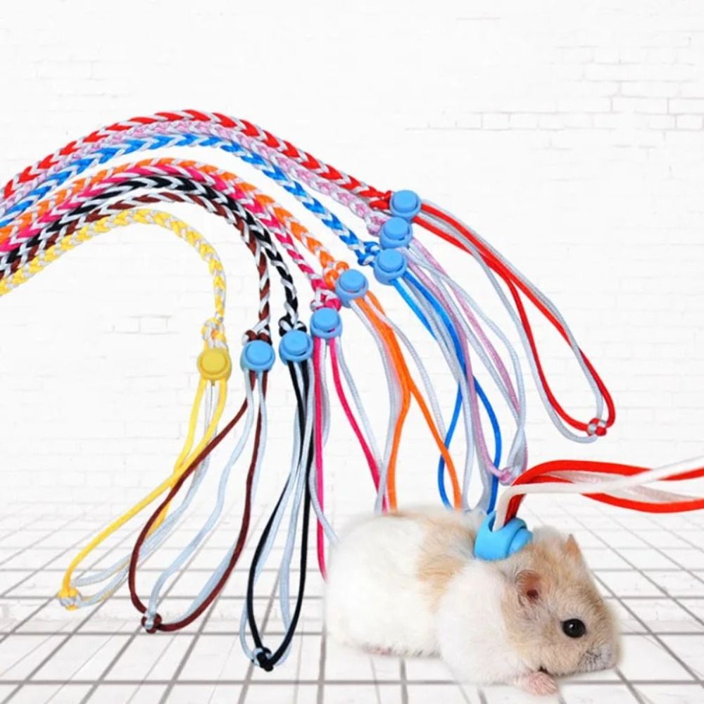 New Adjustable Pet Hamster Leash Nylon 1.4m Pet Cage Leash Walking Leash Rat Mouse Hamster