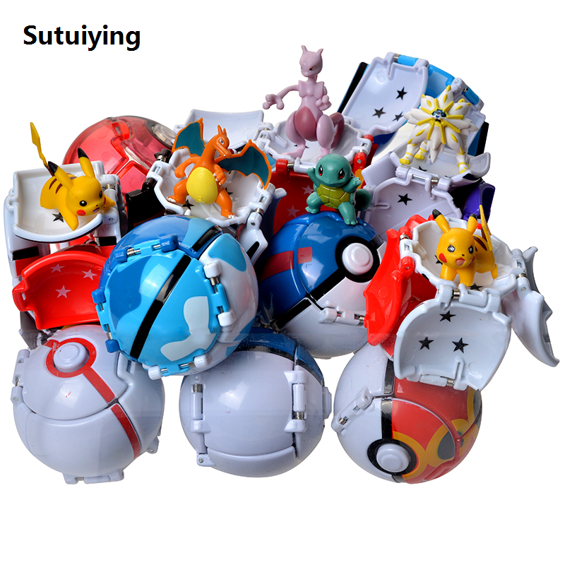 DISICHEN 18 Styles New Pokemon Pokeball Deformation Toys Pikachu Charmander Blastoise Mewtwo Action Figure Anime Model Children's The Toy Portable