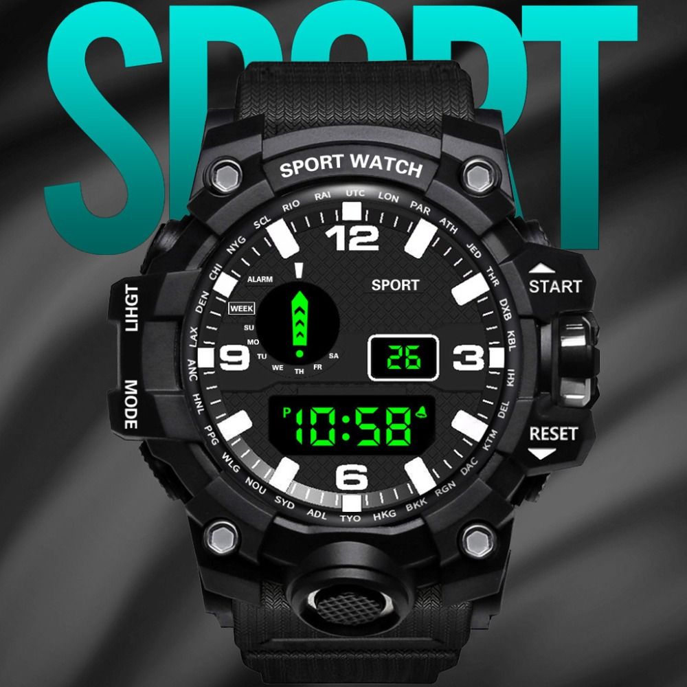 New Multifunction Sports Watch Casual Outdoor Sports Electronic Watch Simple Creative Digital Watch Men