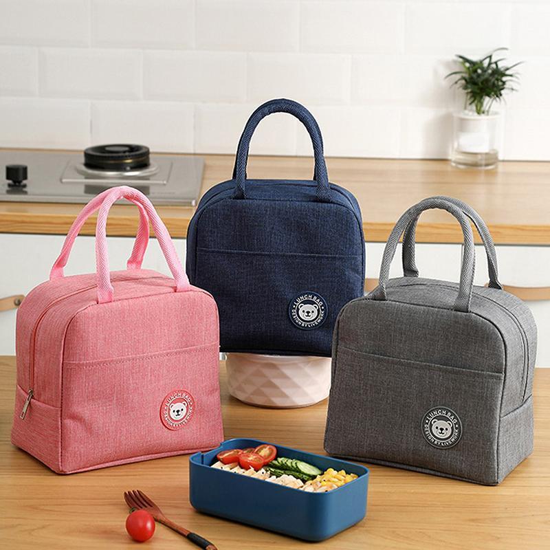 Portable Thickened Cute Lunch Bag Waterproof Thermal Insulated Inner aluminum foil Lunch Box Bear Bento Bag