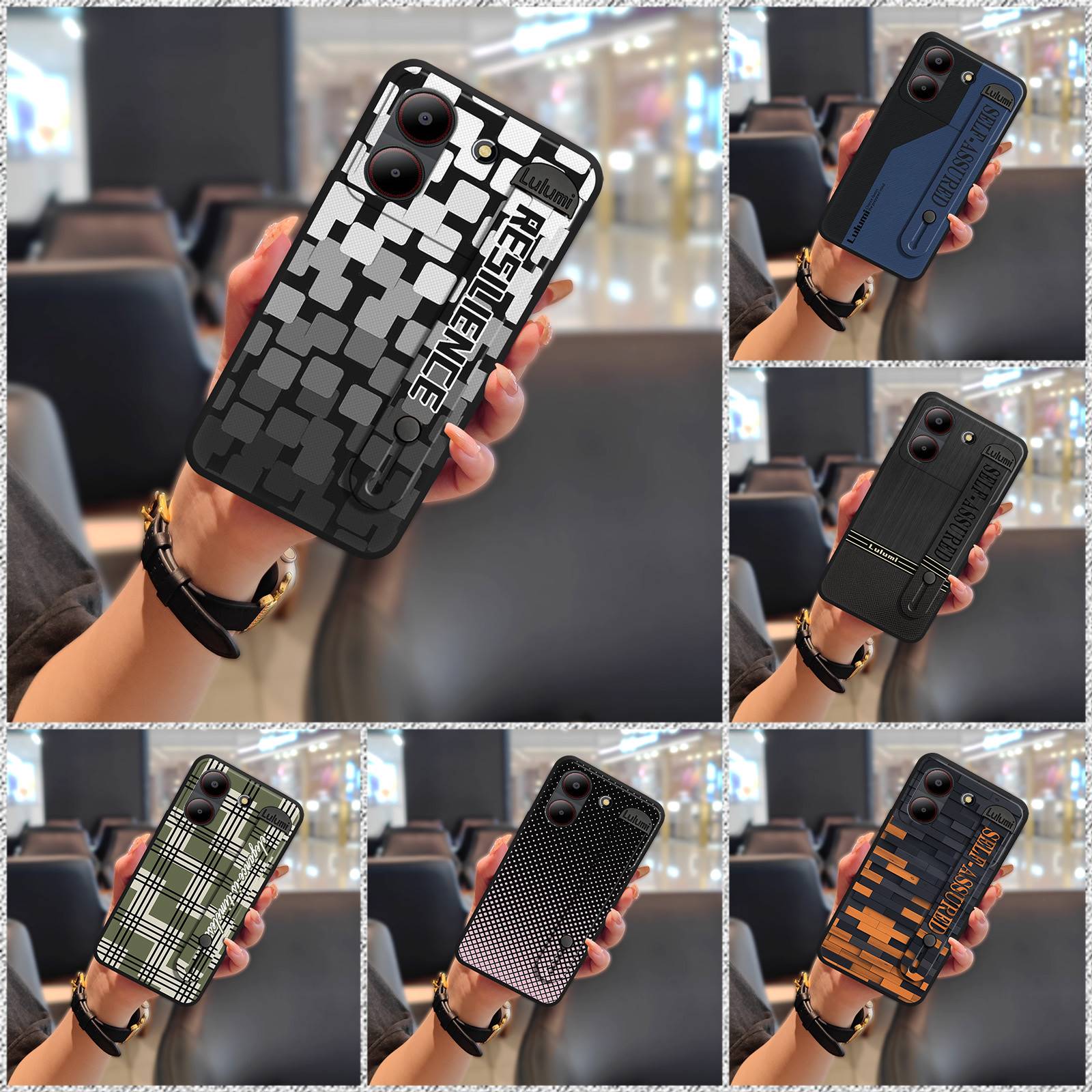 Protective Personality Phone Case For ZTE Nubia Neo2 5G Back Cover Phone Holder Dirt-resistant Fashion Design Geometry