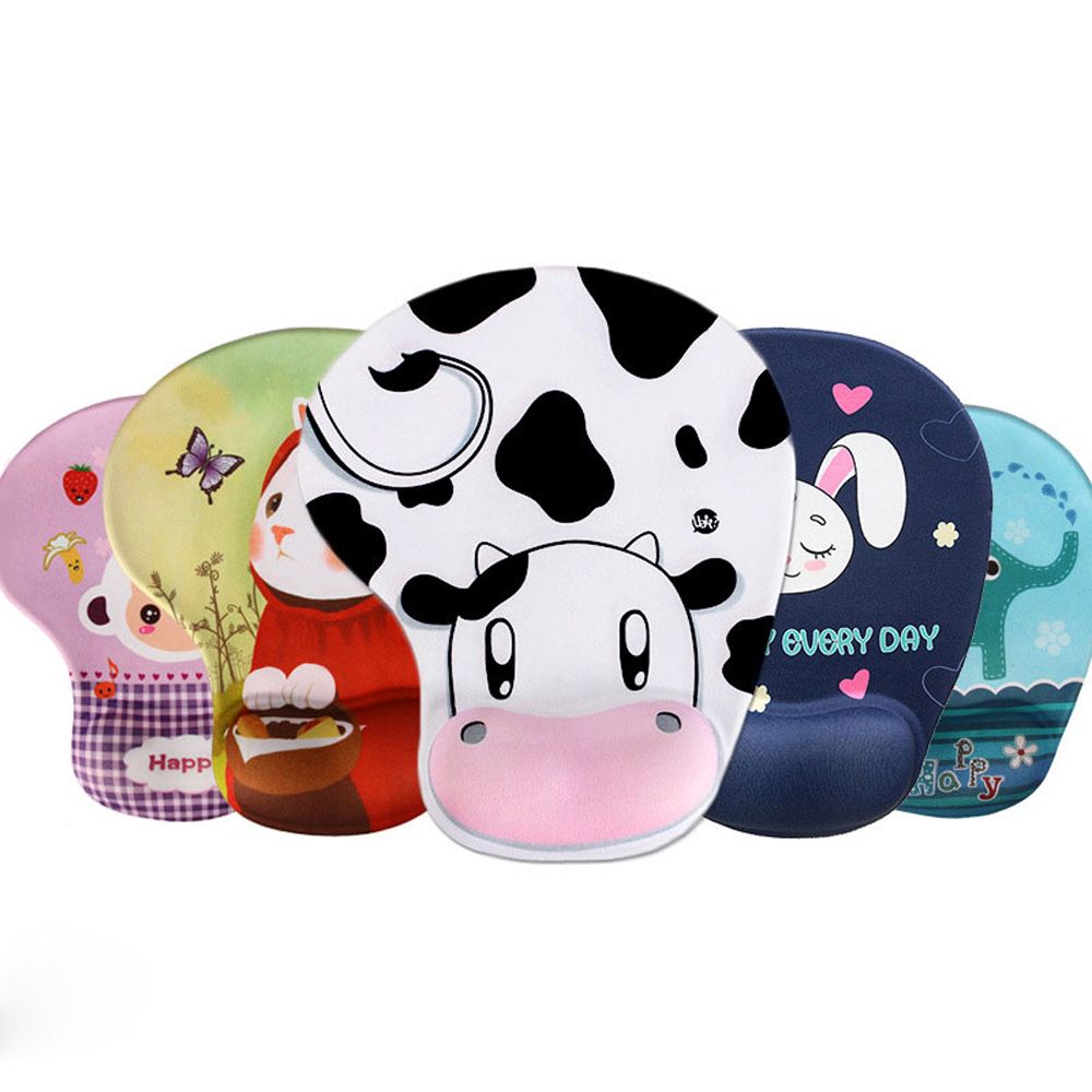 Cute Cartoon Comfy Anti Slip Wrist Support With Wrist Rest Ergonomic 3D Game Mouse Pad Wrist Mouse Pad Optical Trackball Mat Mice Pad Mice Mat