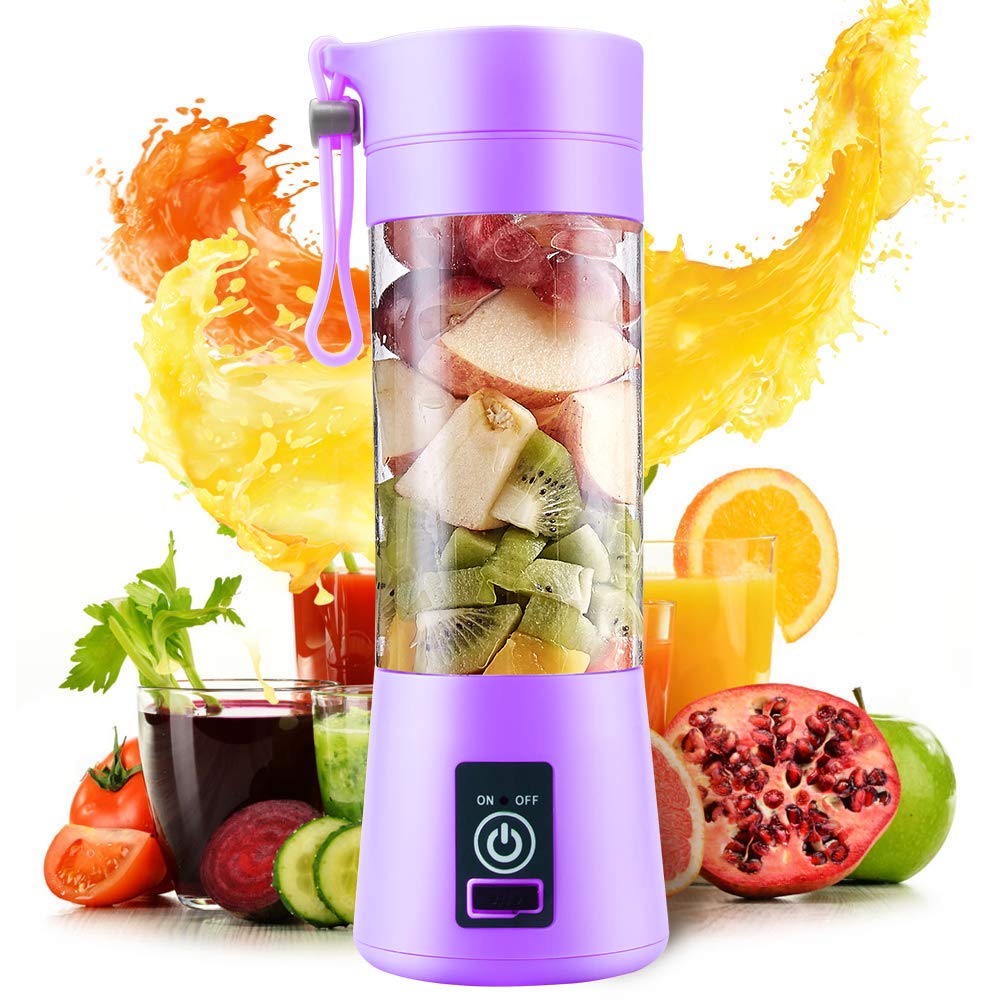 380ml Blades Mini USB Rechargeable Portable Electric Fruit Juicer Smoothie Maker Blender Machine