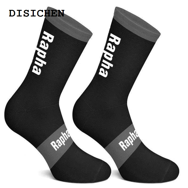 DISICHEN Sales promotion 2023 New Rapha 4 Color Stripe Cycling Socks Men and Women Wearproof Road Bike Compression Socks