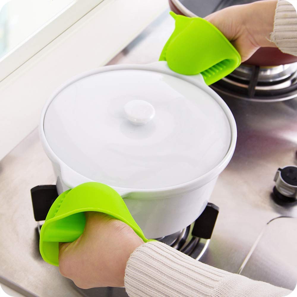 2 PCS Mini Oven Gloves Silicone Heat Resistant Cooking Pinch Mitts Potholder for Kitchen Cooking & Baking