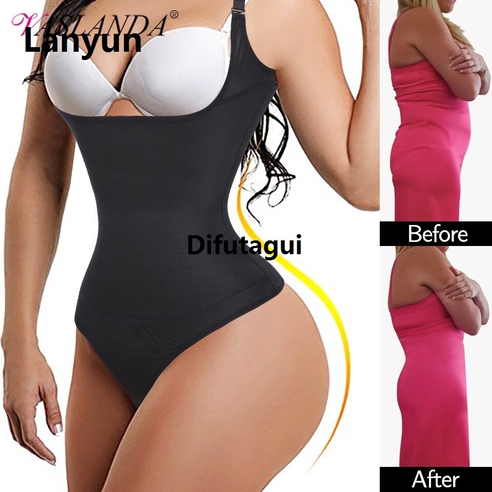 Lanyun 【Socks Tights】 Women Shapewear Bodysuit Thong Body Shaper Slimming Underwear Weight Hot Selling Loss Fat Burner Tummy Control Bodybriefer Waist Cinchers Shapewear Socks Tights