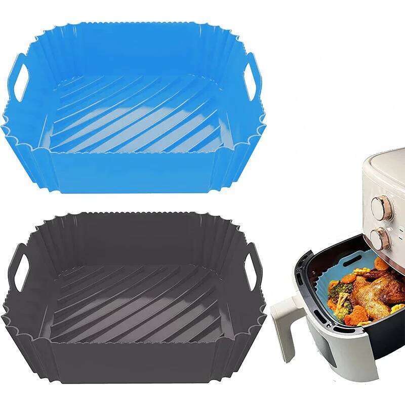 2 Pcs Air Fryer Accessories Set Air Fryer Silicone Basket