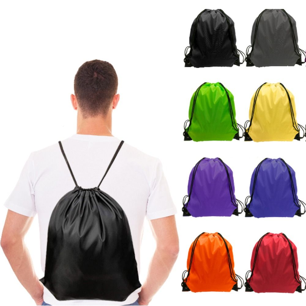 Travel Portable Oxford Sports Bag Drawstring Belt Riding Backpack Gym Drawstring Shoes Bag Clothes Backpacks Waterproof Travel