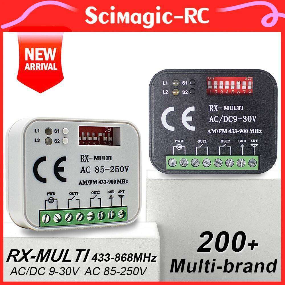 Garage Door Remote Control Receiver RX MULTI 300- 868MHz 433MHz Universal Switch for Gate Command Opener