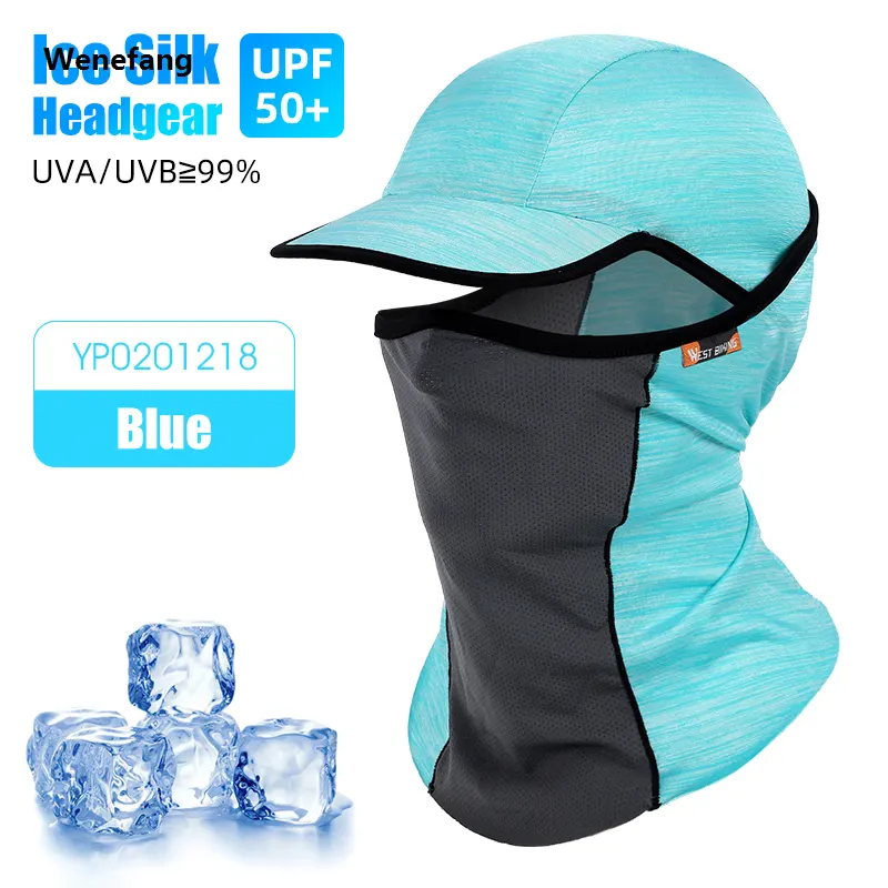 Wenefang WEST BIKING NEW Cycling Hat Summer Cool Breathable Motorcycle Helmet Inner Cap Fishing Bike Anti-UV Ice Silk Balaclava Headwear - image 1