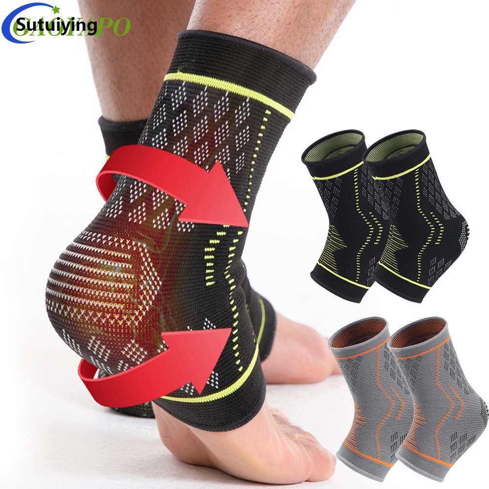 Sutuiying 1Pair Breathable Lightweight Ankle Brace Compression for Running,Basketball,Football,Hiking- High Quality Arch Support Joint Pain Relief