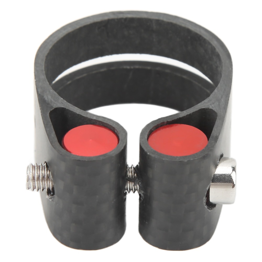Durable Aluminum Alloy Bike Seat Post Clamp Carbon Fiber Black Seat Post Clamp Lightweight 31.8mm/34.9mm Diameter Seatpost Clamp Bike Upgrade