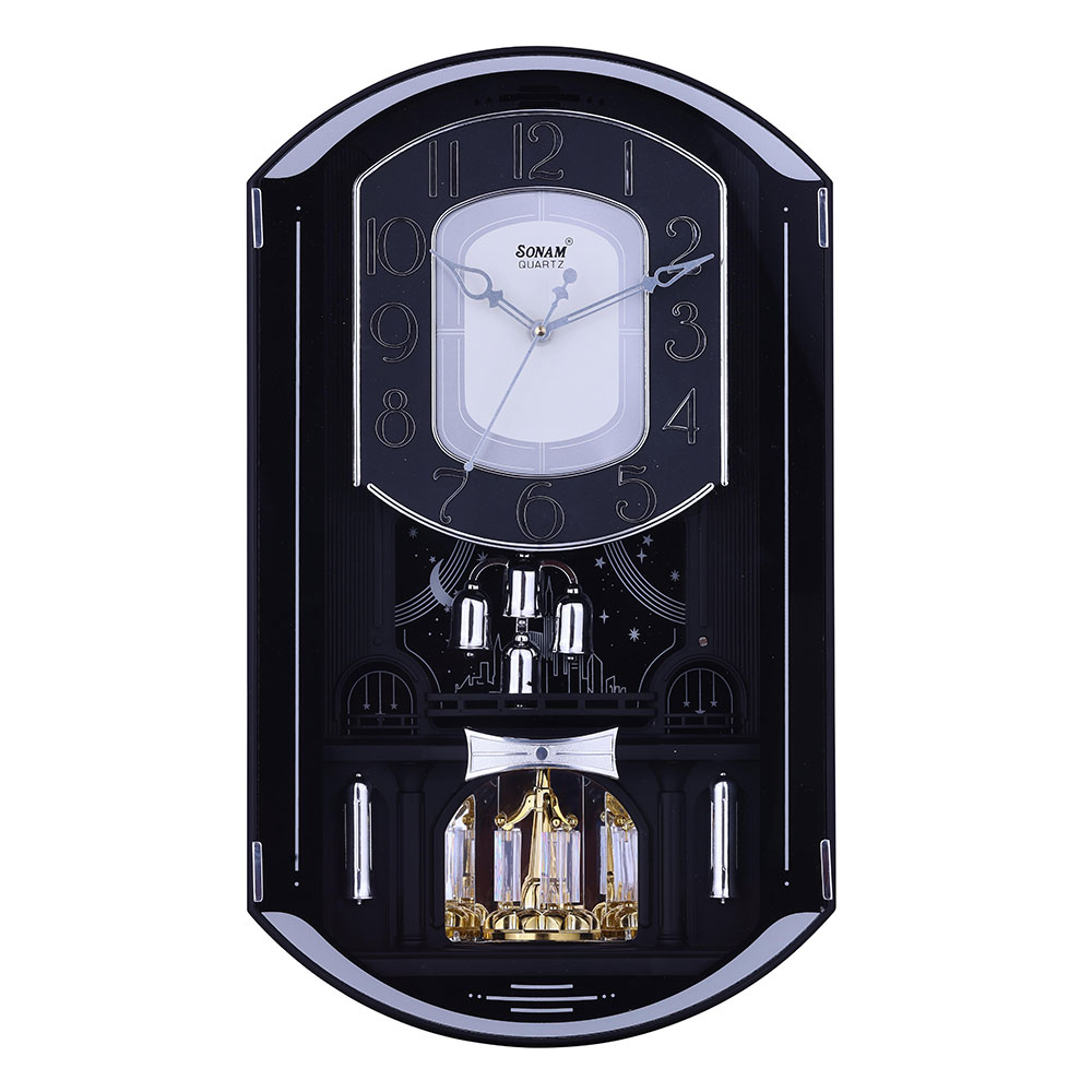 New Attractive Model Hourly Music With Pendulam Function Wall Clock