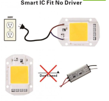 Led 50 Watt AC 220V High Brightness LED COB Chips 3000K