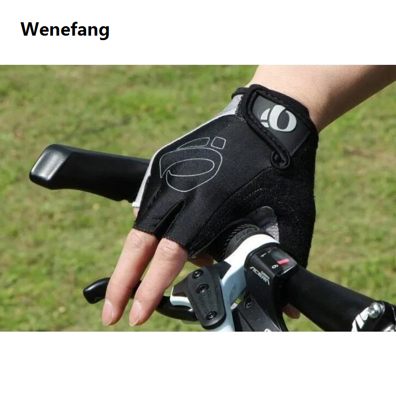 Wenefang 1Pair Gel Half Finger Cycling Gloves Anti-Slip Anti-sweat Anti Shock MTB Road Motorcycle Bike Gloves Bicycle Left-Right Hand