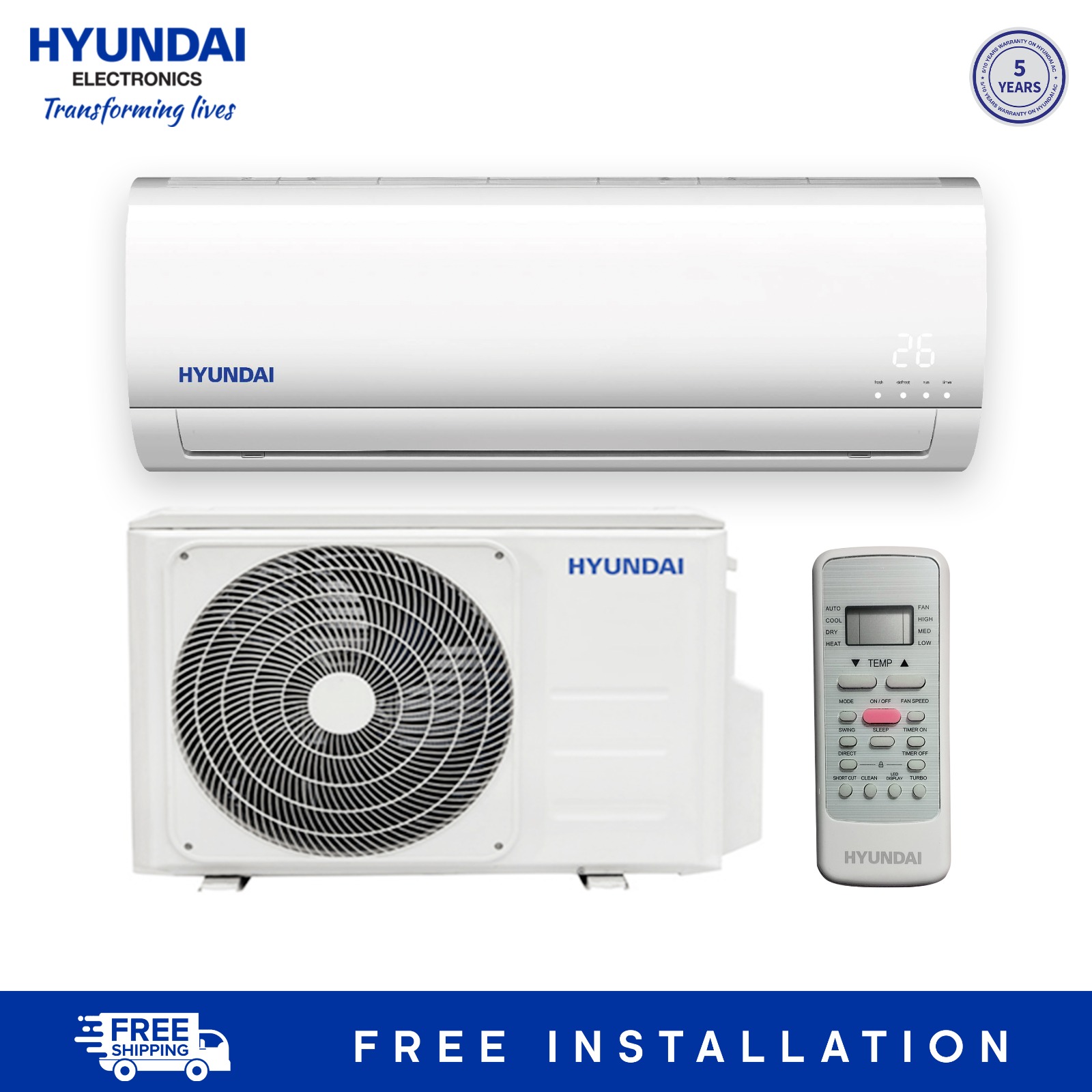 Haier 2 Ton Premium Non-Inverter Air Conditioner - Hot & Cold