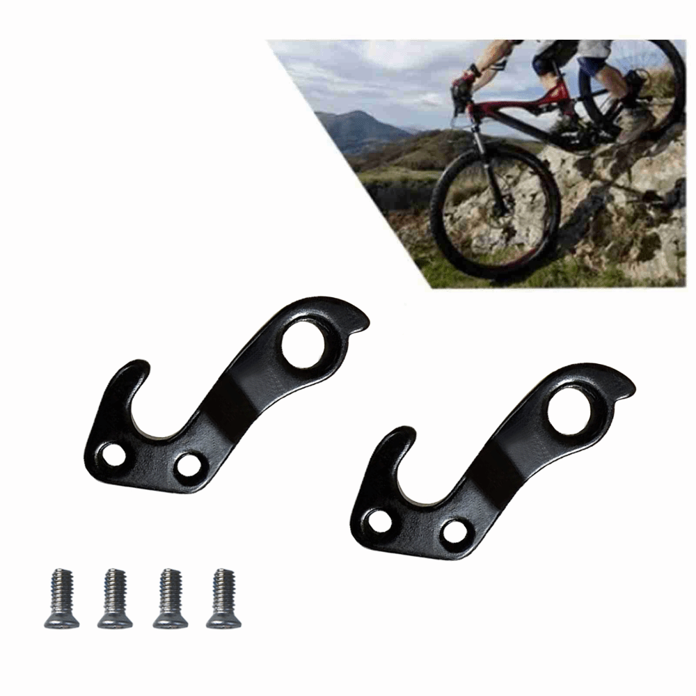 2PCS Durable Aluminum Alloy Bicycle Rear Derailleur Hanger Black Easy Installation Bike Frame Gear Tail Hook with Screws Bike Tail Hook Derailleur Replacement for TREK 322175/ 8500/ 6700/ 4500/4300 for Mountain Bike,Road Bike