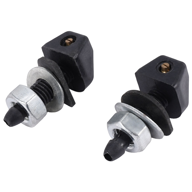 OYPFXMI 2 pcs Black Plastic Car Front Window Windshield Washer Nozzle For Pair