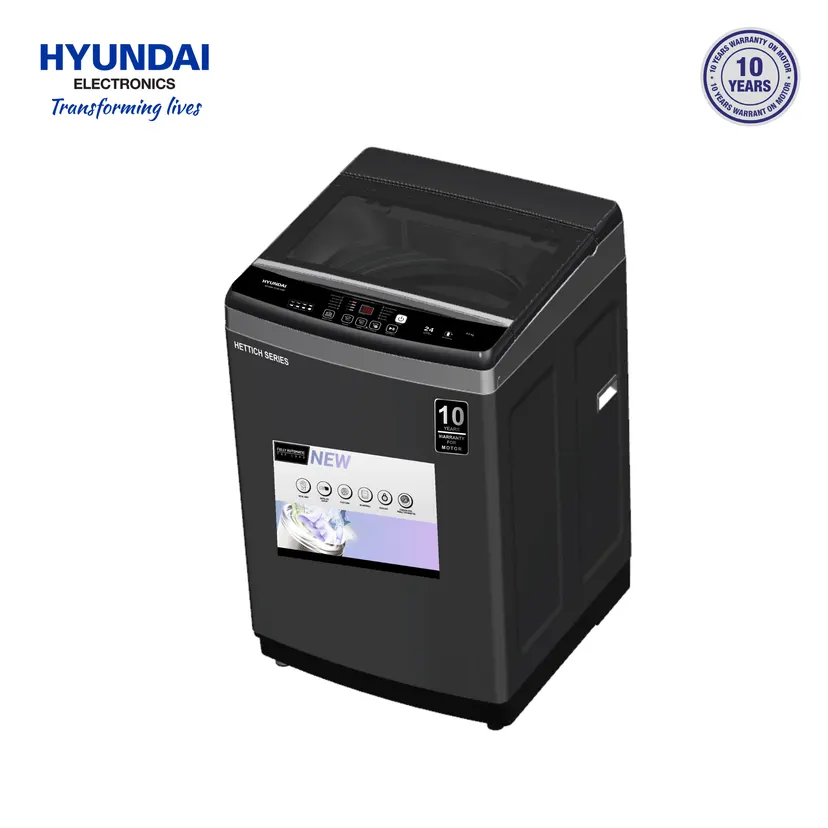 Hyundai Top Load Washing Machine 9 Kg | Fully Automatic | HYWM-TL90-IUM | BLDC Induction Motor | Smart Wash | Air Dry