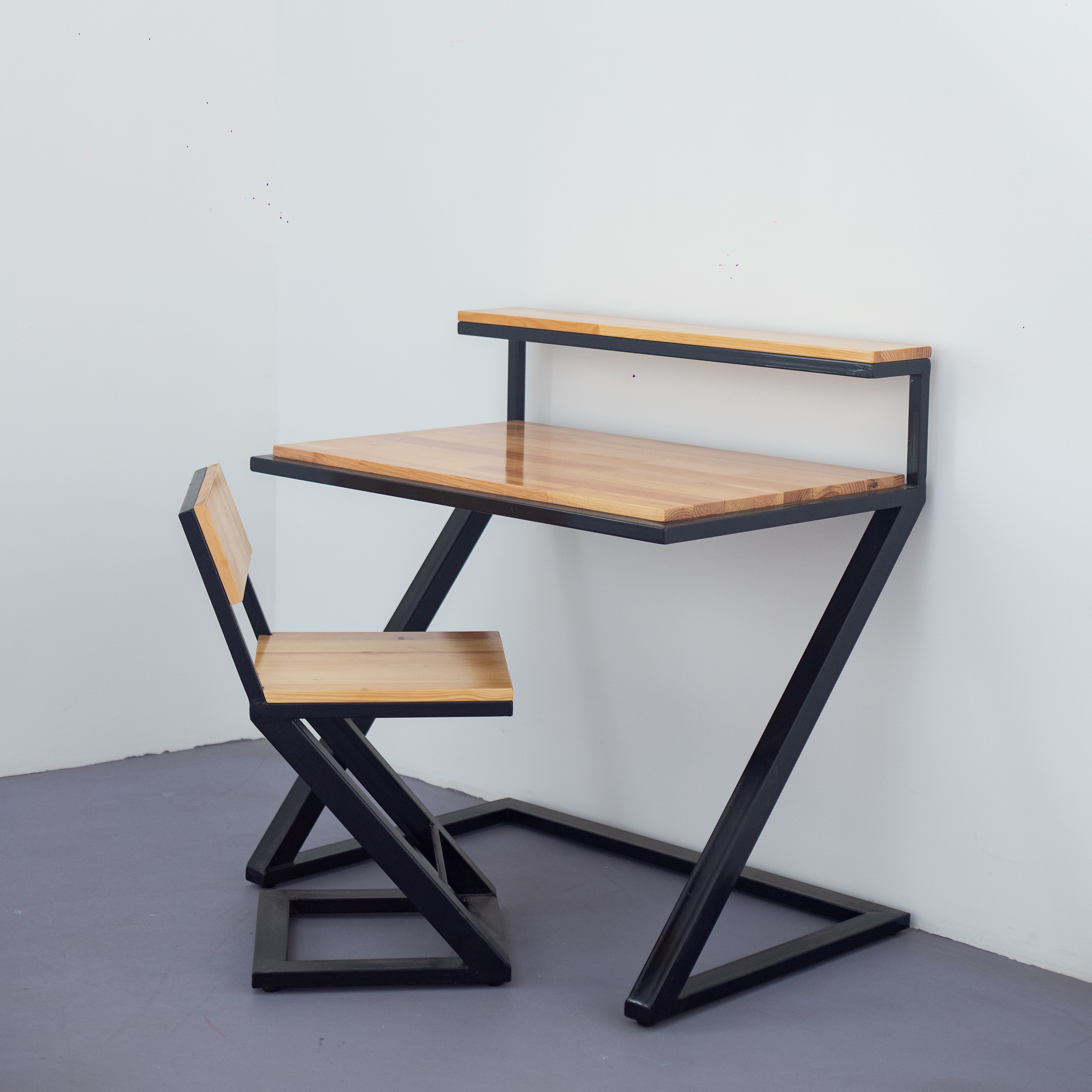 Z Frame Home Office Study Table Computer Desk And Chair Set