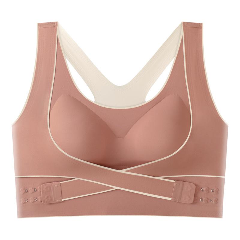 Seamless Comfortable Push Up Sports Camisole Without Underwire Cross Back Bra For Women