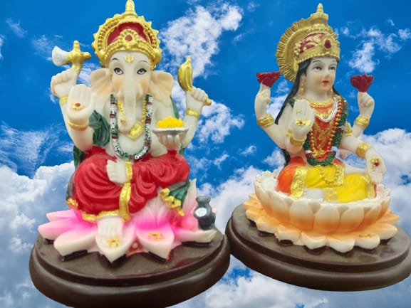 Shree Ganesha & Laxmi Combo set Statue