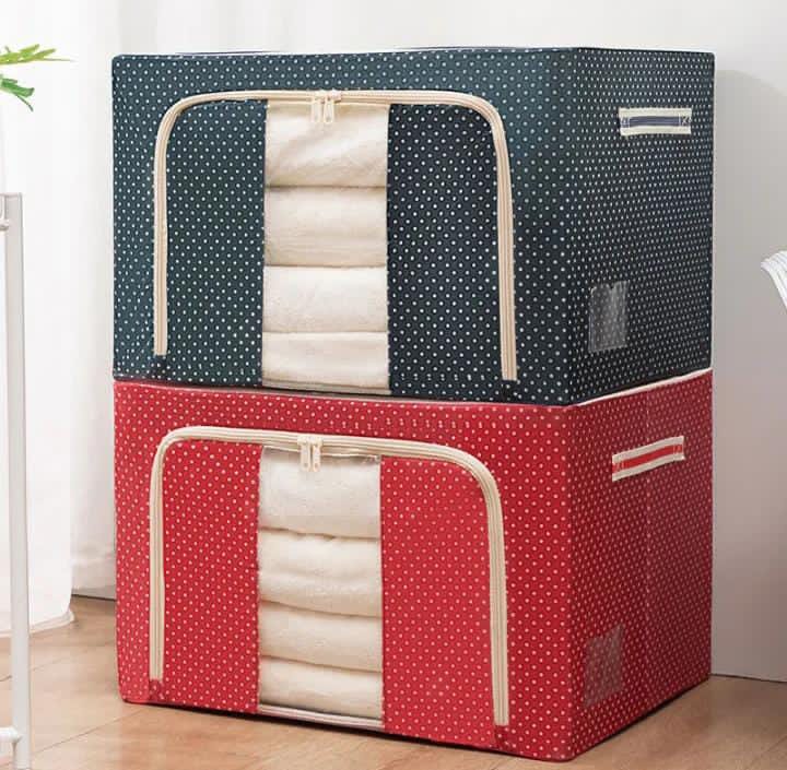 Pack of 2 Storage Organizer Box - Clothes, Blankets & Bedding Storage