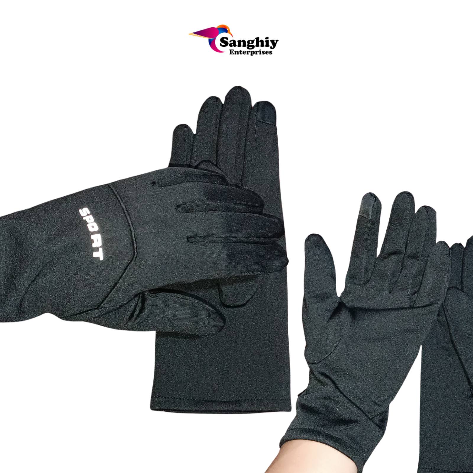 Black Top Of The World Waterproof And Windproof Touch Screen Bike Riding Glove With Fleece Lined Inside