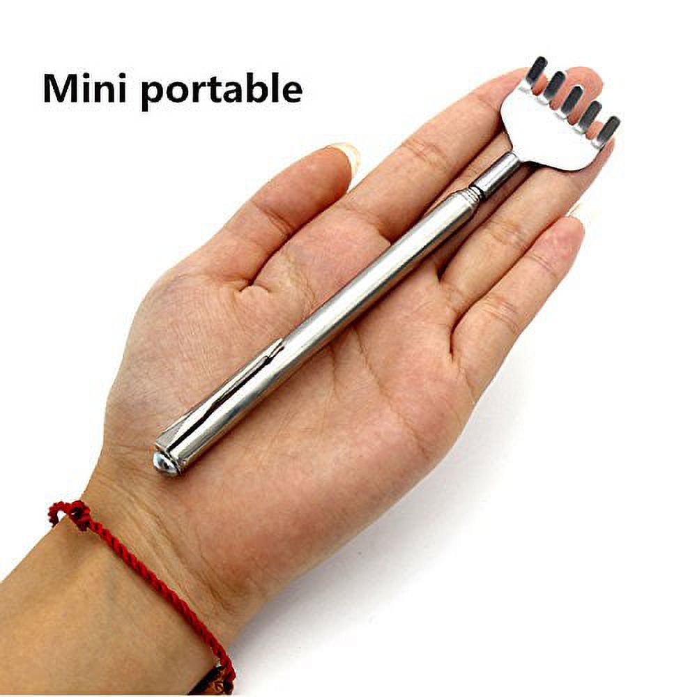 Stainless Steel Metal Back Scratcher Adjustable Extendable Clip