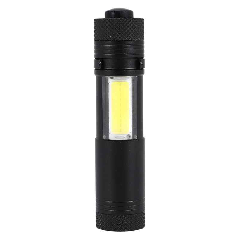 Mini Portable Aluminum Q5 LED Flashlight XPE&COB Work Light lanterna Powerful Pen Torch Lamp 4 Modes Use 14500 or AA