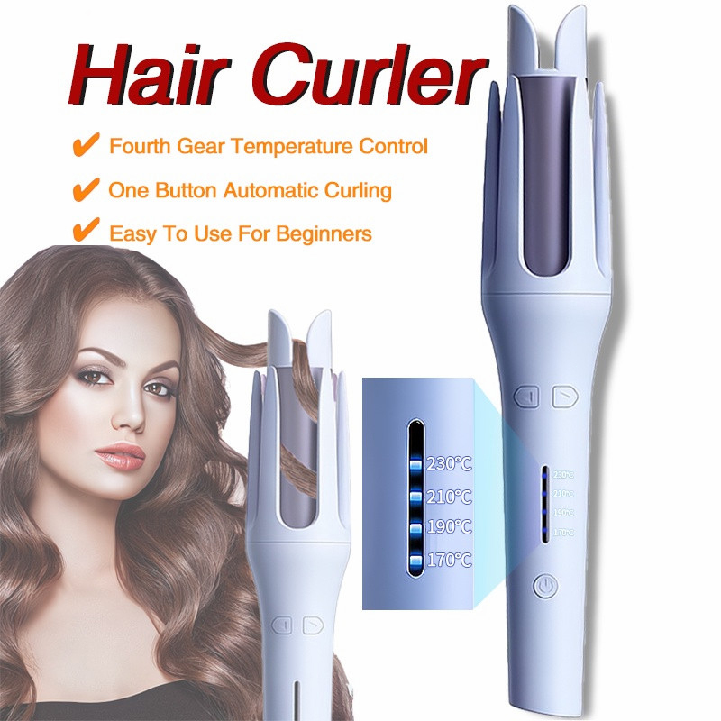 Automatic Rotating Hair Curler - 32mm Steam Curling Iron Wand with Fast Heating & Adjustable Temperature | 360° Spin Multi-Function Hair Styler for Salon-Quality Waves