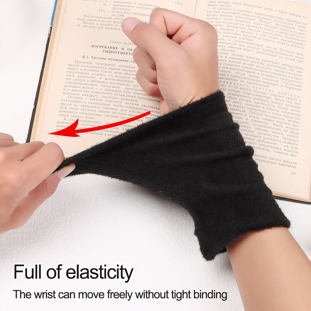 Gym Men&Women Arm Wrist Warmers Breathable Support Wrist Wristbands Elastic Sport Protectors Solid Color Gloves Fleece Bracers Warmer Bracers Cashmere Knit Bracer