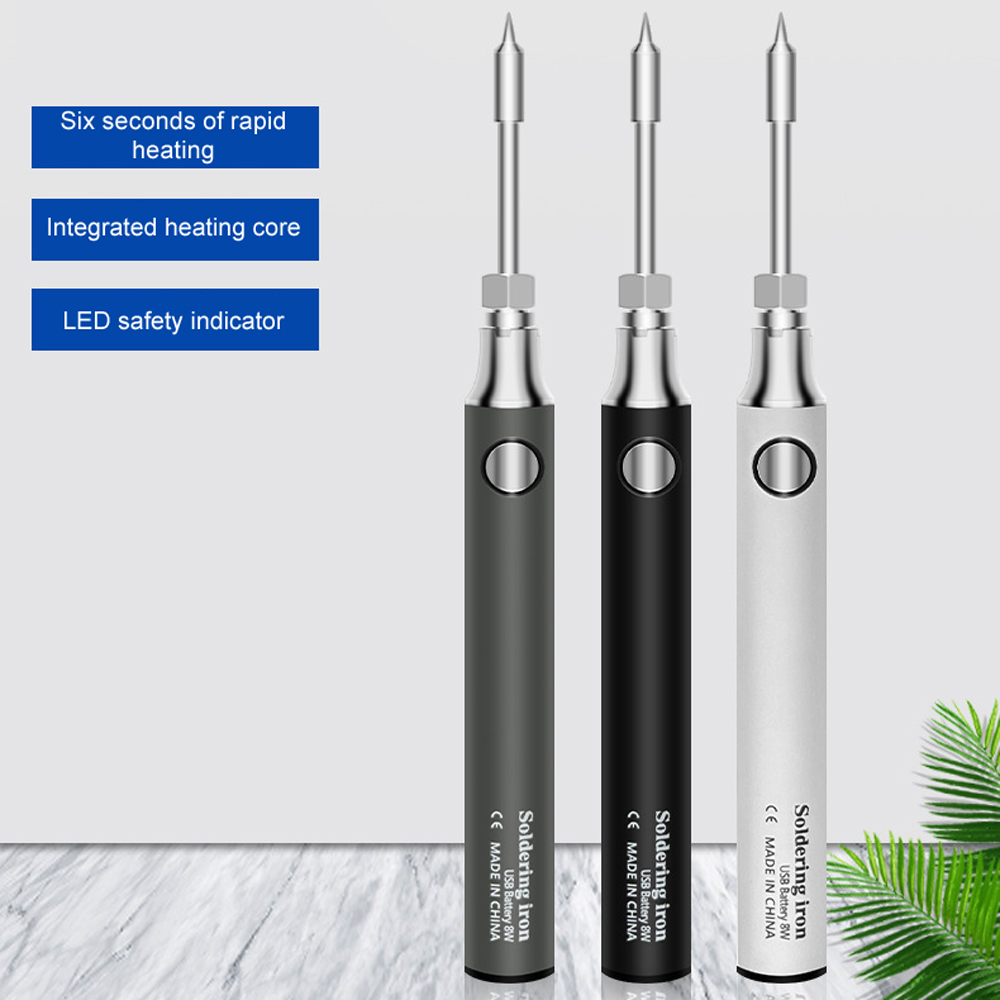Compact Soldering Iron Cordless USB Rechargeable Soldering Iron Portable Safer Welding Tools Home DIY Handheld Soldering Pen