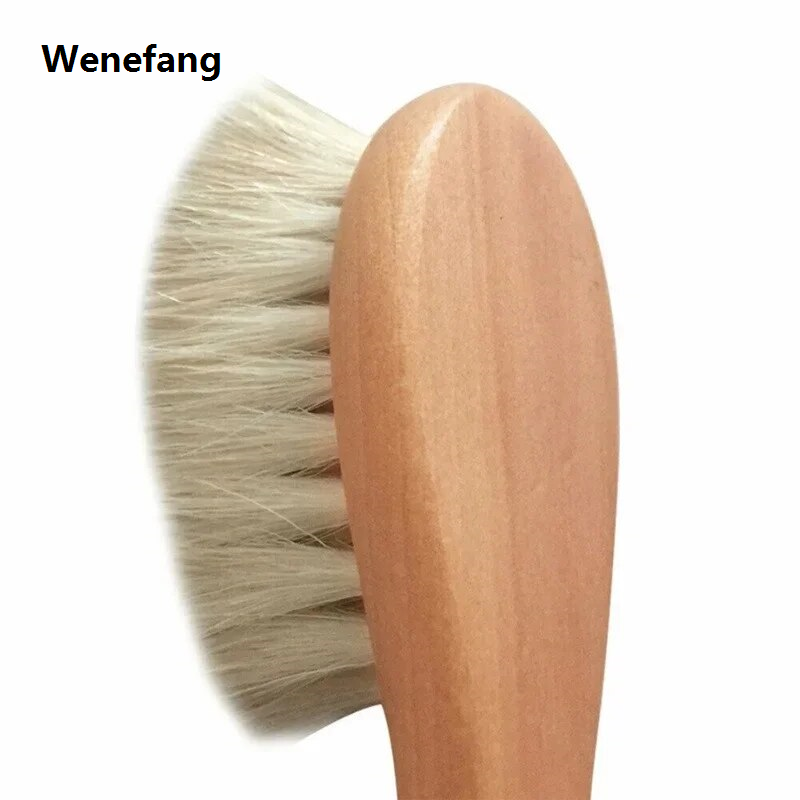 Wenefang Personalized Baby Care Hair Brush Pure Natural Wool Wood Comb,Engraved Newborn Massager Baby Shower and Registry Gift